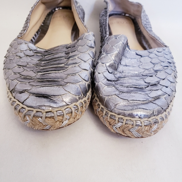 Alexandre Birman Silver Python Flat Espadrilles, Size 36 1/2 - Picture 4 of 10
